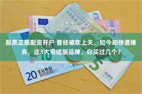 股票正规配资开户 曾经被吹上天，如今却惨遭嫌弃，这3大羽绒服品牌，你买过几个？