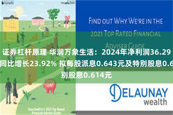 证券杠杆原理 华润万象生活：2024年净利润36.29亿元 同比增长23.92% 拟每股派息0.643元及特别股息0.614元