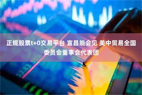 正规股票t+0交易平台 宣昌能会见 美中贸易全国委员会董事会代表团