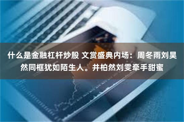 什么是金融杠杆炒股 文赏盛典内场：周冬雨刘昊然同框犹如陌生人。井柏然刘雯牵手甜蜜